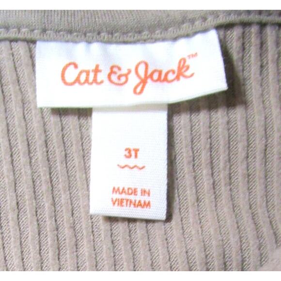 Cat & Jack Girl's Dusty Brown Pullover Top Long Sleeves Ruffles Ruched Size 3T - Picture 4 of 5